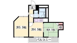 ハイツ日山の物件間取画像